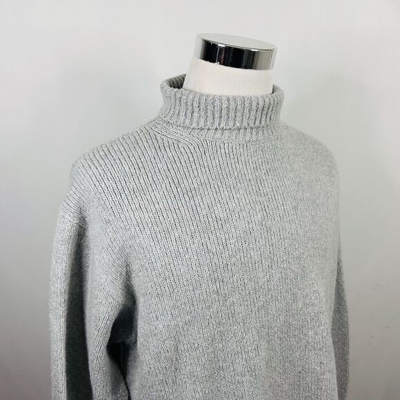 Uniqlo : C Size XL Womens Turtle Neck Sweater Gray Knit Wool Blend Casual - Picture 1 of 5